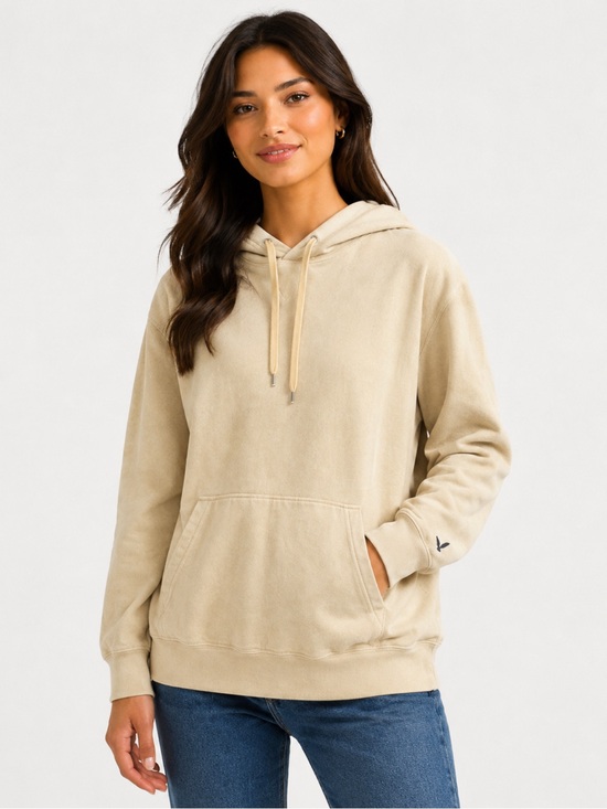 American Eagle Outfitters Tops - American Eagle Super Soft Hoodie Beige Pullover Kangaroo Pocket Cozy - Size L